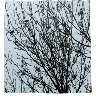 Starlings in a Tree - Lt Blue Grey #D3E5EF