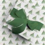 Starlit Christmas Trees Green Watercolor Gift Wrapping Paper<br><div class="desc">Playful green watercolor Christmas trees painted with stars dancing around the gift wrapping paper.</div>