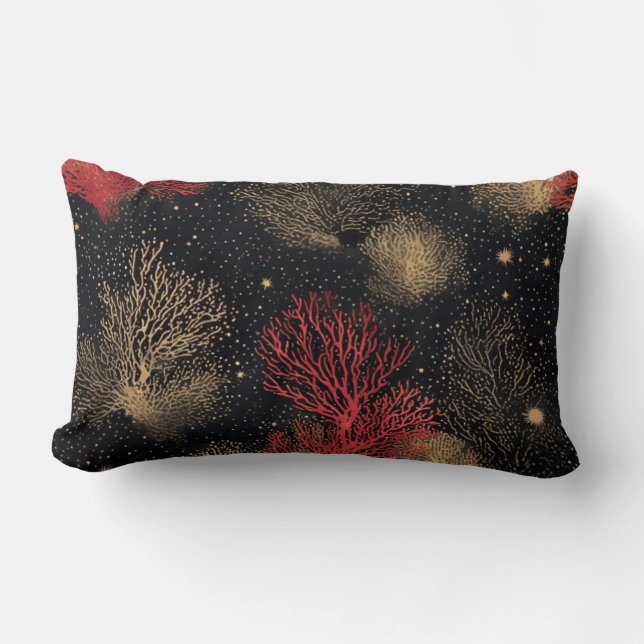 Starlit Desert Bushes - Throw Pillow (Front)