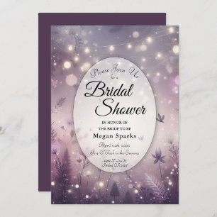 Starlit Enchantment in Bloom Bridal Shower Invitation