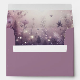 Starlit Enchantment in Bloom Wedding Envelope
