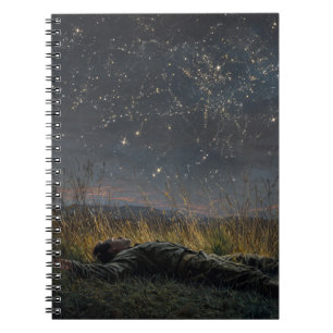 Starlit Field Dreaming Night Notebook