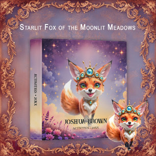 Starlit Fox of the Moonlit Meadows Binder