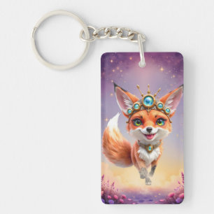 Starlit Fox of the Moonlit Meadows.  Keychain