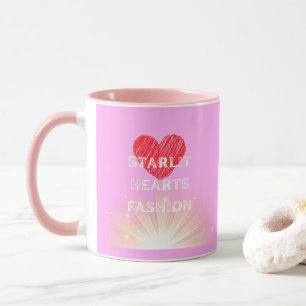 Starlit Hearts Fashion Red Heart Shine Combo Mug