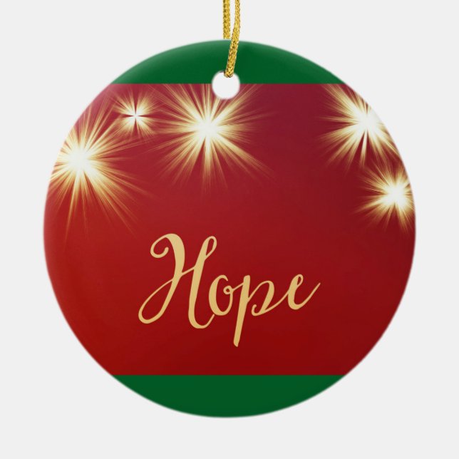 Starlit Hope Ceramic Ornament (Front)