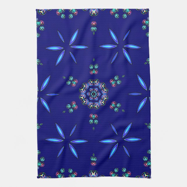 Starlit Kaleidoscope Kitchen Towel (Vertical)