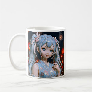 Starlit Manga Girl Coffee Mug