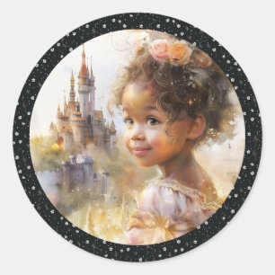 Starlit Quest: Princess Saves the Kingdom Classic Round Sticker
