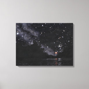 Starlit River Awaiting Scorpio: Canvas Standard Print