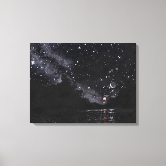 Starlit River Awaiting Scorpio: Canvas Standard Print (Front)