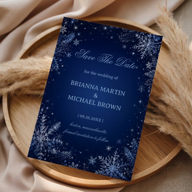 Starlit Snowflakes Across Midnight Save The Date (Creator Uploaded)