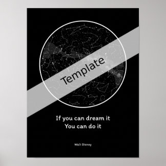 StarMap360 - 30x40cm personalized sky map Poster