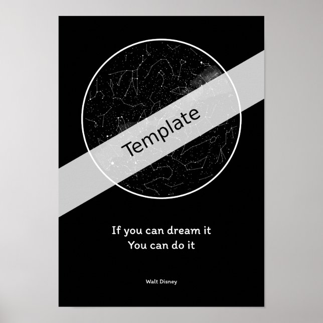 StarMap360 - A3 personalized sky map Poster (Front)