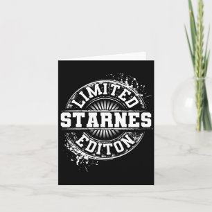 Starnes Funny Surname Family Tree Birthday Gift  Card