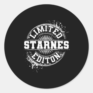 Starnes Funny Surname Family Tree Birthday Gift  Classic Round Sticker