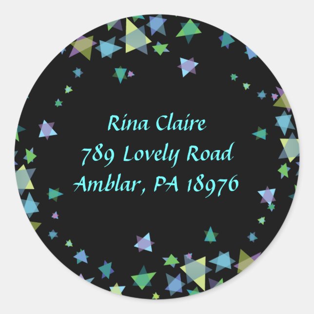 Starof David Jewish REPLY RETURN stickers lables (Front)