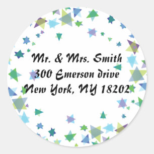 Starof David Jewish REPY RETURN étiquettes autocol