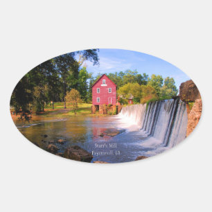 Starr's Mill, Fayetteville, Georgia, Oval Sticker