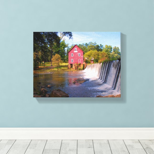 Starr's Mill Georgia Canvas Print (Insitu(Wood Floor))