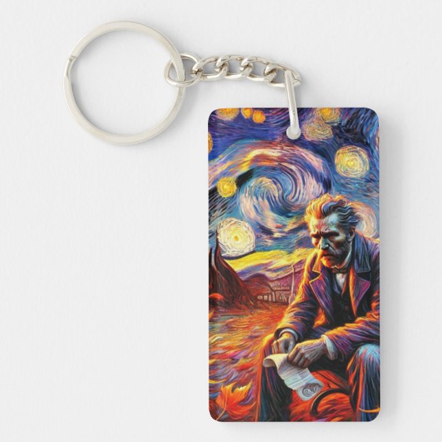 Starry Acrylic Keychain - Columbus Day Tribute (Front)