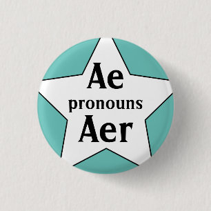 Starry Ae Aer Pronouns 1 Inch Round Button