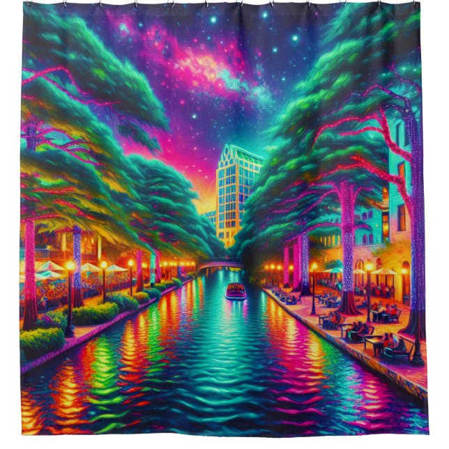 “Starry Aurora: San Antonio Riverwalk Nightscape” (Front)