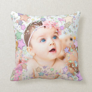 Starry Baby Photo Personalized Pillow