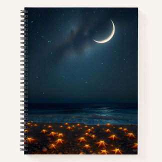Starry Beach Night Notebook