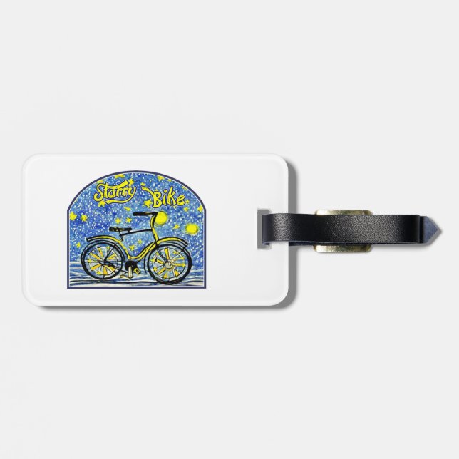 Starry Bike Luggage Tag (Back Horizontal)