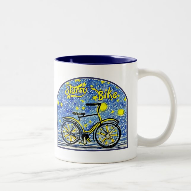 Starry Bike Two-Tone Coffee Mug (Right)