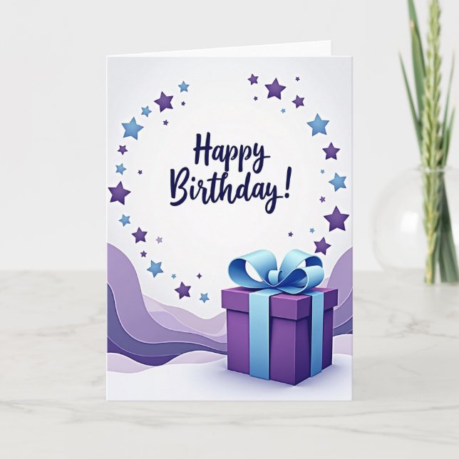 Starry Birthday Gift Card (Front)