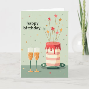 Starry Birthday Toast Card