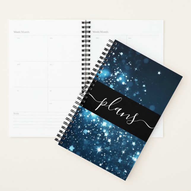 Starry Blue Background Planner (Display)