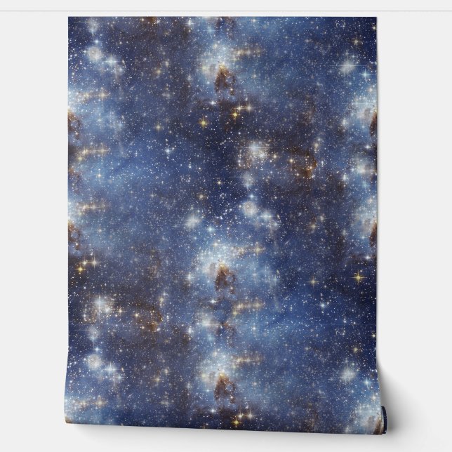 Starry Blue Space Night Sky Wallpaper (Unrolling)