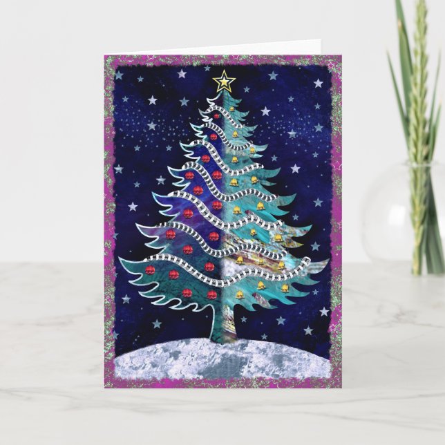 Starry Christmas Holiday Card (Front)