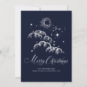 Starry Christmas Night Holiday Card