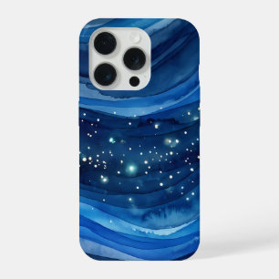 Starry Deep Sea Watercolor iPhone 15 Pro Case