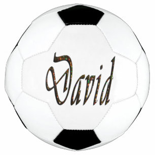 Starry Designed David Name, Soccer Ball