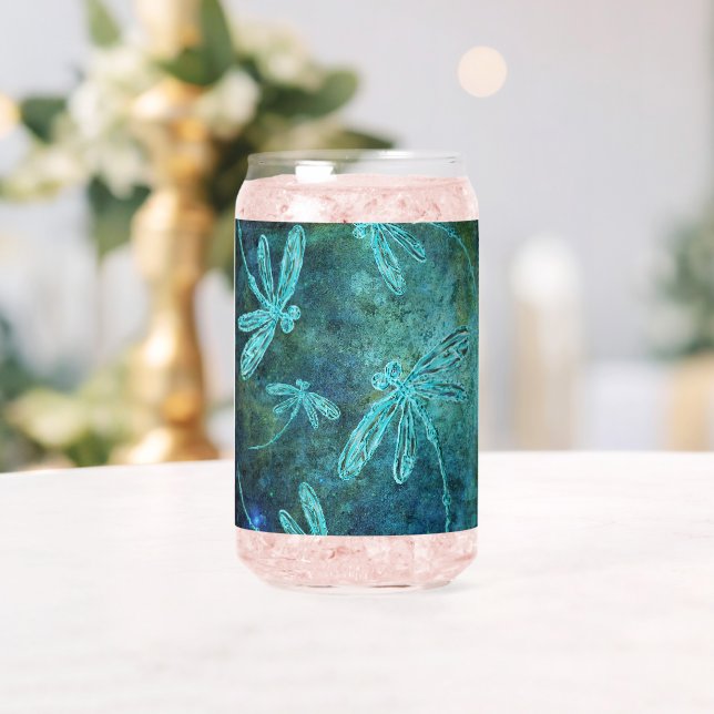 Starry Dragonfly Night Can Glass (Insitu (Wedding))