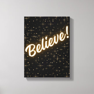"Starry Dreams: Believe in Magic" Canvas Print