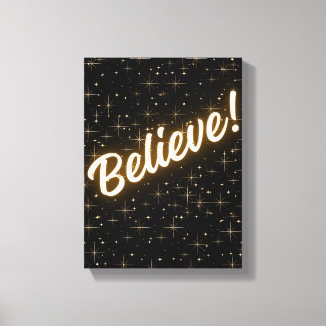 "Starry Dreams: Believe in Magic" Canvas Print (Front)