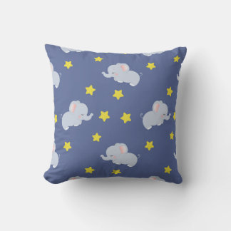 Starry Elephant Slumber Throw Pillow