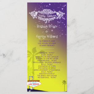 Starry Evening Las Vegas Wedding Programme