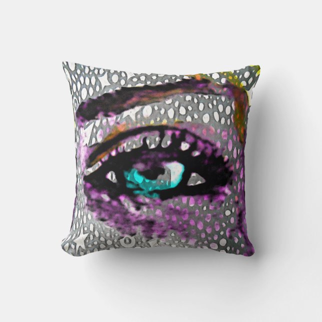 Starry Eye Throw Pillow (Front)