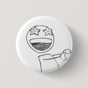 Starry Eyed 1 Inch Round Button