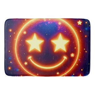 Starry-Eyed Glow Emoji Bath Mat