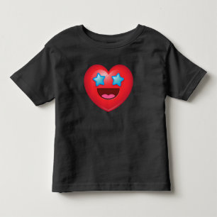 Starry Eyes Heart Emoji Toddler T-shirt