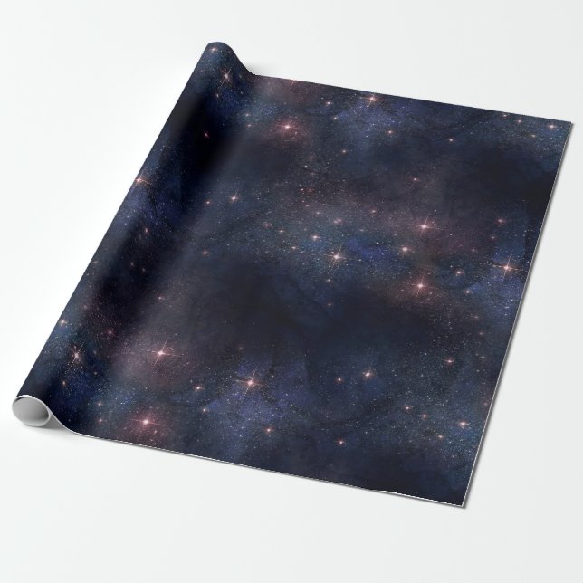 Starry Firmament Wrapping Paper (Unrolled)