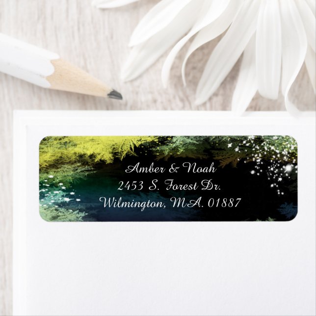 Starry Forest Wedding Return Address (Insitu)